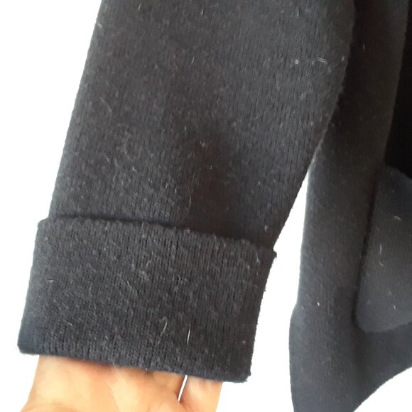 Talbots Navy Notch Neckline Lamb’s Wool Blend Single Button Cardigan 1X - Picture 5 of 5